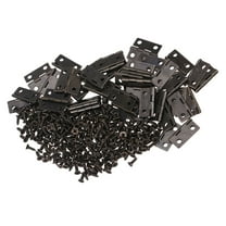 Masteelf Black Alloy Door Hinges for Home Use with Screws Small Size 1 Set of Mini Closing Hinges