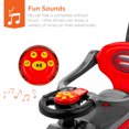 thumbnail image 5 of Best Choice Products 3-in-1 Kids Push and Pedal Toddler Ride On Wagon Play Toy Stroller w/ Sounds, Handle, Horn - Red, 5 of 7