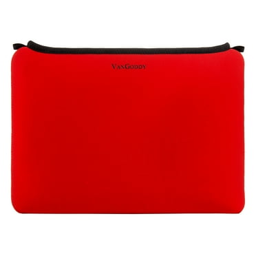 VanGoddy Neoprene Laptop Sleeve - 13 Inch Water Resistant Smart Sleeve (Red)