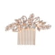thumbnail image 4 of Nvzi Horquillas para el pelo de boda con flores para novias, peinetas con perlas de cristal, pinzas para el pelo, accesorios para el pelo de boda dorados, joyas plateadas, 4 of 4
