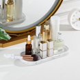thumbnail image 3 of Dispensador de jabón ovalado Luxspire Vanity Tray, color blanco mármol, 3 of 7