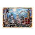 thumbnail image 2 of Placa Metal Vintage Ojo Londres Pintura Hierro Rectangular Arte La Pared 30x20cm, 2 of 9