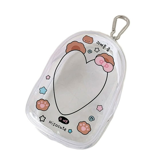 Hanging Figure Protector Case With Zipper Closure Clear Window And Keychain Hanging Organizerd For Accessories