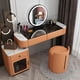 thumbnail image 3 of Storage Luxury Modern Makeup Table Wood Multi-color With LED Mirror Vanity Multifunctional Locker Home Bedroom Furniture HY My Lux Decor Round, 3 of 28