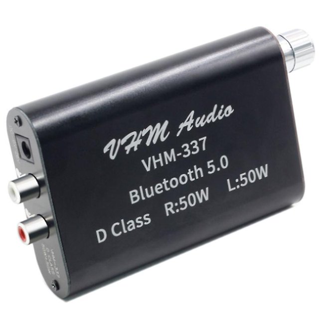 VHM337 50WX2 Mini Bluetooth 5.0 Placa amplificadora digital de potencia de audio inalámbrica Amplificador estéreo DC 9V-24V