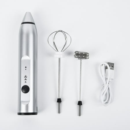 

USB Handheld Rechargeable Milk Frother Coffee Foam Maker W/ Spring Whisks