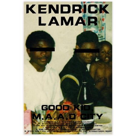 Kendrick Lamar Poster Good Kid, M.A.A.D City Album Cover Posters Canvas Poster Bedroom Decor Sports Landscape Office Room Decor Gift Unframe: 12x18inch(30x45cm)