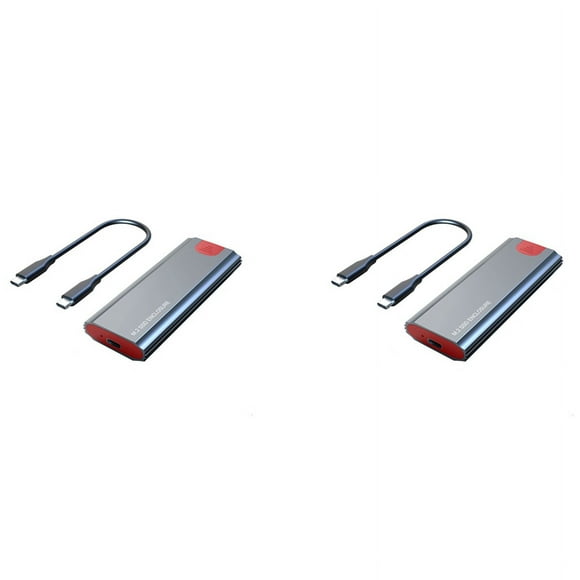 2X M2 SSD Case M.2 to USB 3.1 Gen 2 10Gbps NVMe SSD Enclosure for NVMe PCIE M Key/ (B+M) Key SSD , M2 SSD Case