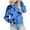 Blue, variant on Zwiiyzr Girls Crewneck Oversized Sweatshirt Kids Multi-Color Fashion Long Sleeve Pullover Tops Toddler Kids 1-12 Years Blue