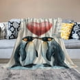 thumbnail image 2 of Orinice Anniversary Blanket - penguins gifts for men and women, romantic wedding gifts for wife/husband/boyfriend/girlfriend, Christmas and Thanksgiving gifts 50x60in, 2 of 6
