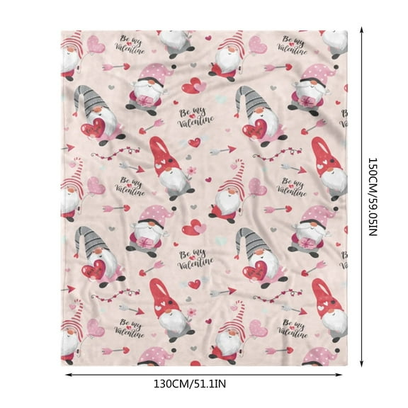 giyblacko. Valentine's Day Multicolor Flannel Throws, 50” x 60”