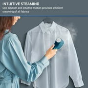 Rowenta Handheld Garment Steamer, Blue and White
