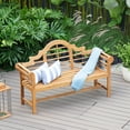 thumbnail image 3 of Cambridge Casual  Lutyens 5ft Teak Wood Outdoor Bench, 3 of 5