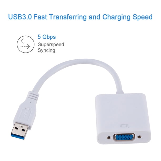 Adaptador De USB 3.0 A VGA Hembra - Convierte Tu Puerto USB En Salida De Video Para Monitores Antiguos