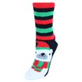 thumbnail image 1 of CTM®  Chamois Holiday Front Facing Character Gripper Socks (Women's), 1 of 1