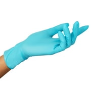HALYARD Blue Nitrile Exam Gloves, Powder-Free, Non-Sterile, 5.9 mil, 9.5", Blue, Medium, 53102 (Box of 100)