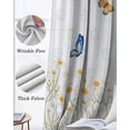 thumbnail image 6 of Spring Daisy Blackout Curtains for Bedroom, Thermal Insulated Drapes, Country Botanical Flowers Butterflies Art Black Out Curtains 63 Inch Long Room Darkening Kitchen Curtains 42"x63" 2 Panels, 6 of 8