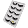 thumbnail image 1 of False Eyelashes Clusters Natural Strip Lashes Adhesive Reusable Natural Volume 5 Pair 3D Natural Thick False Fake Eyelashes Eye Lashes Makeup Extension(Buy 2 save 10%）, 1 of 6