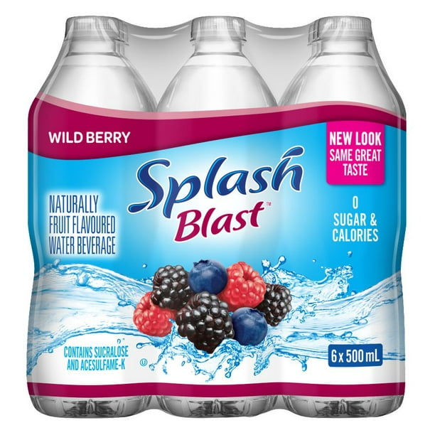 Splash Blast Wild Berry 6x500ml, Pure Life Splash 6x500ml Walmart.ca
