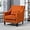 Orange, variant on BISHE Mid-Century Modern Corduroy Accent Chair with Soft Cushions, Upholstered Armchair for Living Room, Bedroom, Office, Lounge, Comfortable Single Sofa Chair,Beige