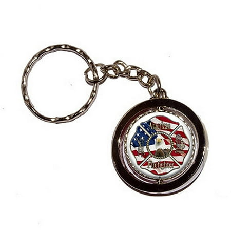 Maltese Keychain - Firefighter Firemen Maltese Cross Key Chain Keychain Ring