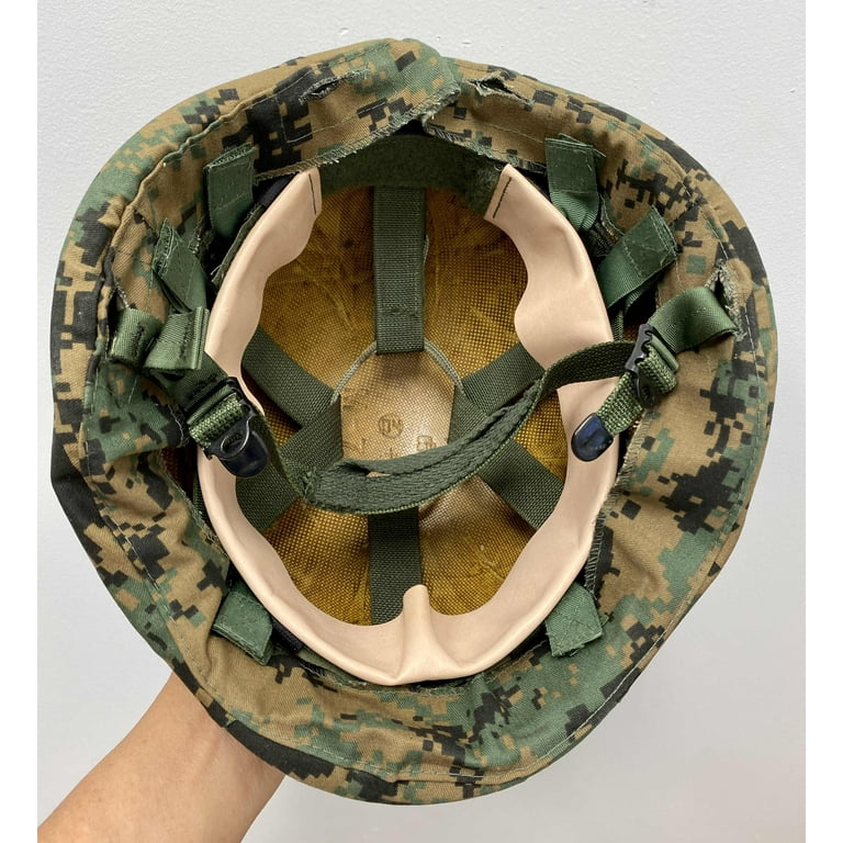NEW GENUINE USGI USMC PASGT HELMET WTIH WOODLAND MARPAT COVER