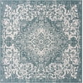 thumbnail image 2 of Rugs.com Jill Zarin Outdoor Collection Rug – 10' 8 Square Teal Flatweave Rug Perfect For Living Rooms, Kitchens, Entryways, 2 of 9