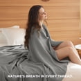 thumbnail image 3 of Manta Bedsure de Muselina 100% Algodón 130x180 cm Gris, 3 of 7