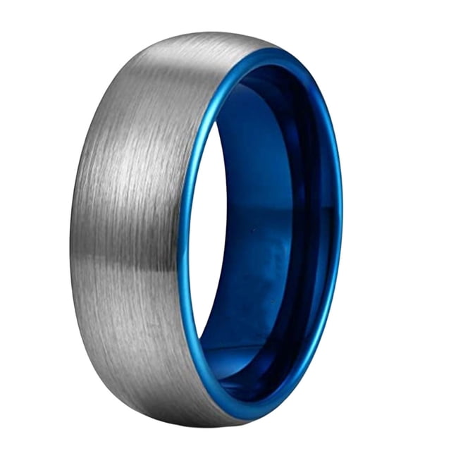 Sonducket Anillo Aleación clásica Sólido A prueba de herrumbre Dedos delicados Personalidad Punk Retro Circlet Fiesta de Navidad Distintivo Casual Ropa, zapatos y accesorios Miscelánea Azul 8 mm Sonducket AP014482-01