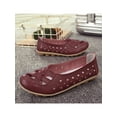 thumbnail image 5 of Gomelly Ladies Shoes Driving Lightweight Slip On Boat Shoes Work Non Slip Comfort Flats Breathable Loafers Wine Red 4.5, 5 of 8