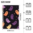 thumbnail image 2 of FORMRS 1-Subject Spiral Notebook 8" x 5" College Ruled 60 Refillable Sheet A5 Hard Cover, 2 Pack, Halloween Purple Ghosts, 2 of 7