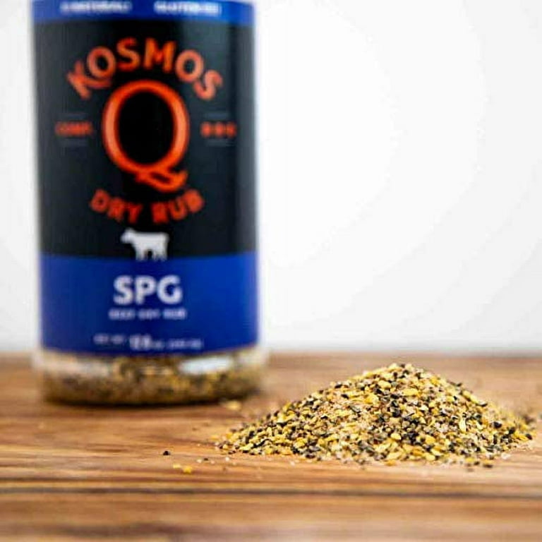 Kosmos Q SPG Salt Pepper Garlic Competition BBQ Meat Dry Rub 12oz