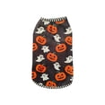 thumbnail image 2 of Halloween Dog Clothes Scary Pumpkin Bat Dog Costumes Doggie Shirts Puppy Shirt Pet Vest Tank Top Cat Tee Orange, 2 of 5