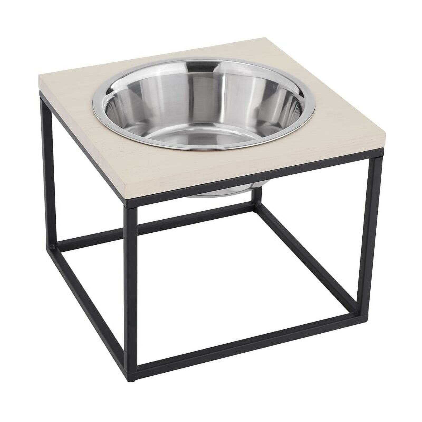 Sam's Pets Dan Wood and Stainless steel Pet Bowl Double