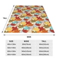 thumbnail image 3 of Honeii Fall Maple Leaves Print Fleece Blanket - Throw Blanket for Bed, Sofa, Couch, Camping, and Travel , Microplush Ultra Soft Warm Blanket-50"x40", 3 of 7