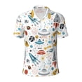 thumbnail image 2 of Daiia Cartoon Space Pattern Men’s Polo Shirts,Solid Deck Shirt,Classic Fit, Breathable Cotton Polo for Casual and Sport Wear-XX-Large, 2 of 7