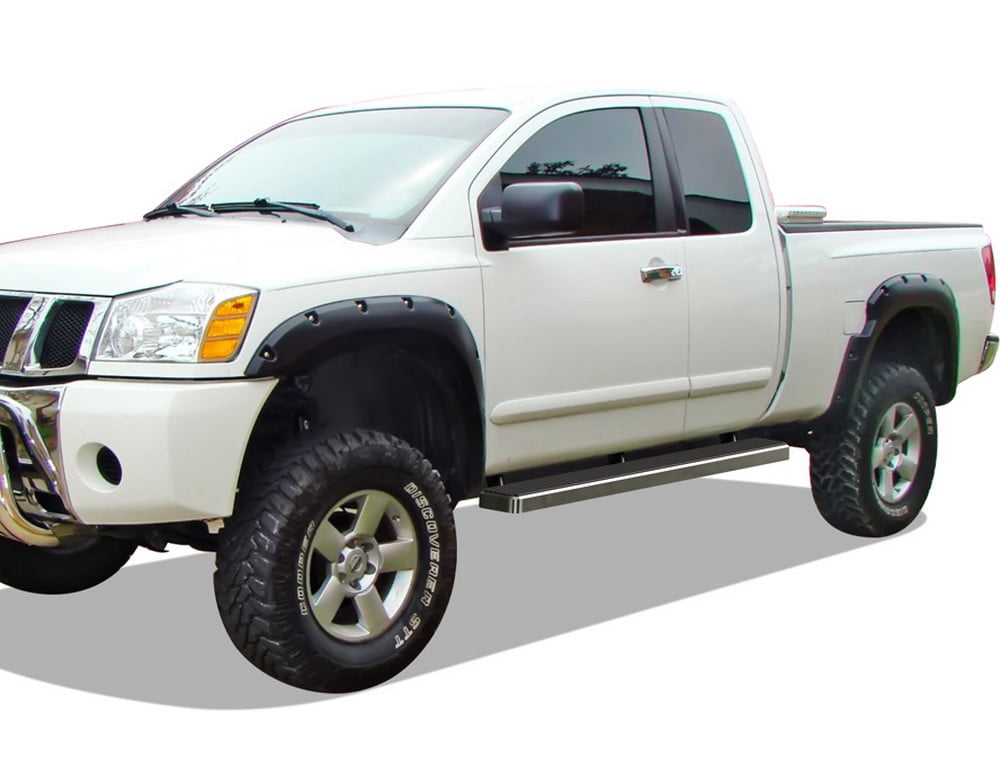 APS Running Boards 5 inches Compatible with Nissan Titan 2004-2025 King Cab (Exclude 2016 Models) & Titan XD 17-19 (Nerf Bars Side Steps Side Bars)