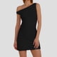 thumbnail image 2 of Vestido ajustado de color liso con hombros descubiertos: cómoda prenda informal de negocios/ropa de playa para el verano con cinturón, lavable a máquina, tallas reales S-XL, 2 of 6