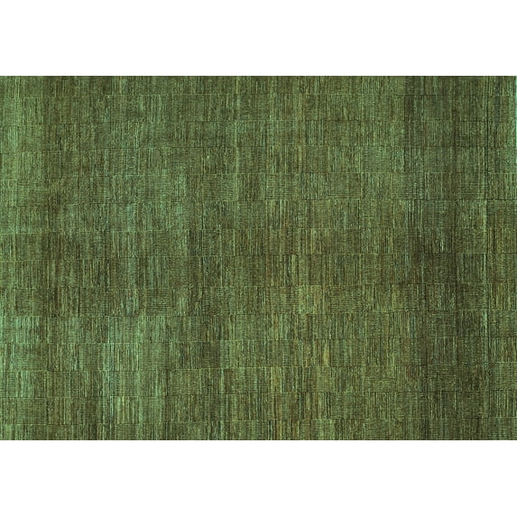 Ahgly Company Indoor Rectangle Abstract Turquoise Blue Contemporary Area Rugs, 2' x 4'
