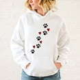 thumbnail image 2 of Nueva sudadera con capucha con estampado de pata de perro, otoño invierno, para mujer y hombre, sudadera con capucha estilo Harajuku, sudaderas informales holgadas de forro polar, tallas Xxs a 4Xl, 2 of 4