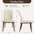 thumbnail image 2 of AFO Upholstered Dining Chairs Set of 2, Modern Fabric Kitchen Side Chairs with Solid Wood Legs,for Home, Restaurant or Cafe, Beige, 2 of 6
