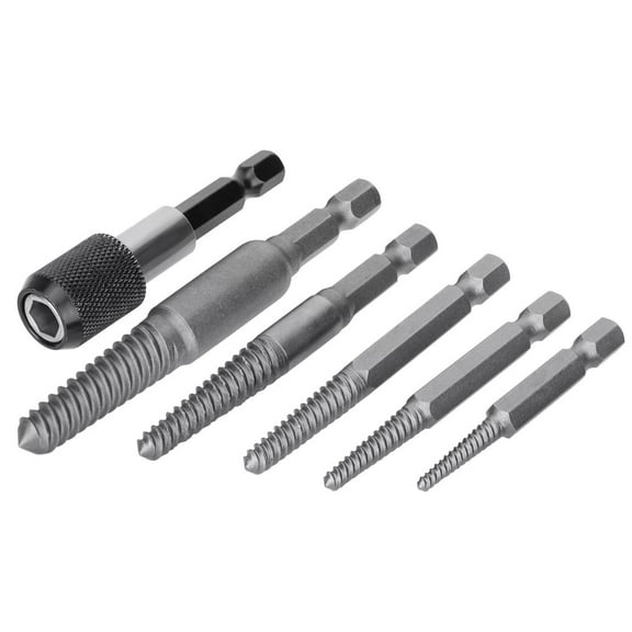 6Pcs Stud Screw Extractor Remover 1/4 Inch Hex Shank Damaged Bolt Easy Out ToolTAPDRA Spare Part