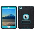 thumbnail image 4 of ULAK iPad mini 3 2 1 Case, Heavy Duty Three Layer Shockproof Sturdy Case with Kickstand for Apple iPad Mini 1st 2nd 3rd Generation for Kids, Black/Blue, 4 of 8
