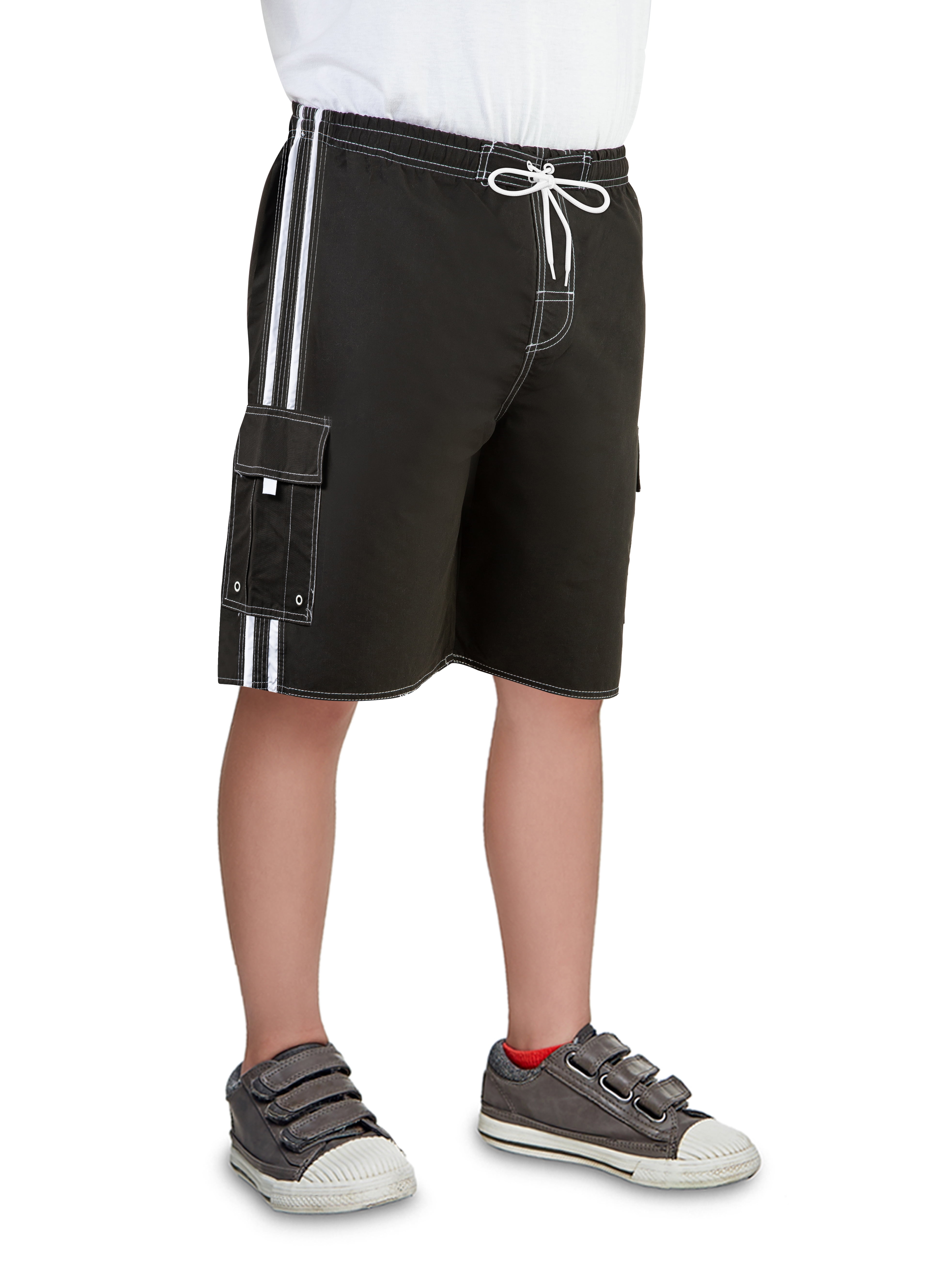 North 15 Big Boy's Quick Dry Beach Swim Trunks Shorts with Cargo