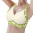thumbnail image 3 of Bras for Women,Comfort Everyday Wear Plus Size Support Bra Seamless Design for Women All Day Casual Use 3PCS,Sports Bras for Women,Light Green,L, 3 of 5