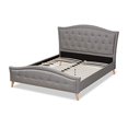 thumbnail image 4 of Baxton Studio Felisa Modern and contemporary grey Fabric Upholstered and Button Tufted King Size Platform Bed, 4 of 5