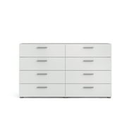 Tvilum Loft 8 Drawer Double Dresser for Adults, White