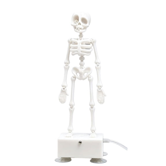 3D Skeleton Bubbler Aquarium Ornament with Glowing Look for Fishtanks Display