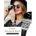 thumbnail image 3 of Wearlizer Celtic Knot Leather Band Compatible with Samsung Galaxy Watch 8 40mm 44mm & Watch 8 Classic 46mm, Slim Dressy Leather Strap for Women with Designer Interlock Buckle, 3 of 6
