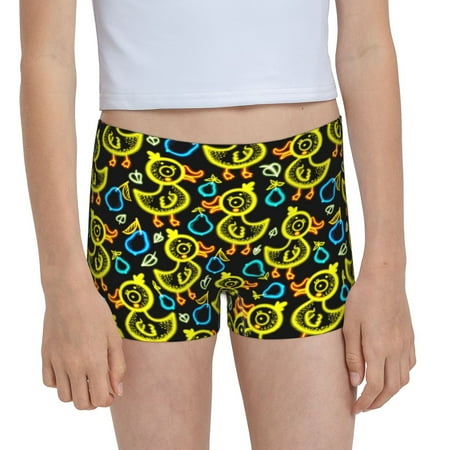 Pofeuu Ducks1 Print Soft Cotton Girls Boyshort panties Toddler Underwear-Small